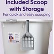 Litter Genie Products Top Entry Cat Litter Box, White/Gray, 20.5-in