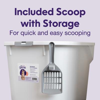 Show full view: Litter Genie Products Top Entry Cat Litter Box, White/Gray, 20.5-in slide 4 of 7
