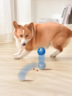 Show full view: EYS PetGravity Auto-Interactive Bounce & Dog Treat Dispenser Ball Toy, Blue slide 5 of 10
