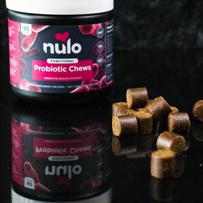 Show full view: Nulo Probiotic Beef Flavored Soft Chews Digestive Supplement for Dogs, 90 count slide 8 of 12