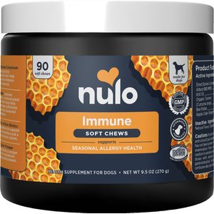 Nulo Beef Flavored Soft Chew Immune & Allergy Supplement for Dogs, 90 Count