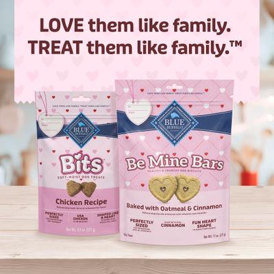 Show full view: Blue Buffalo Valentine Blue Bits Chicken Recipe Natural SoftMoist Training Dog Treats, 4.5-oz bag slide 9 of 11