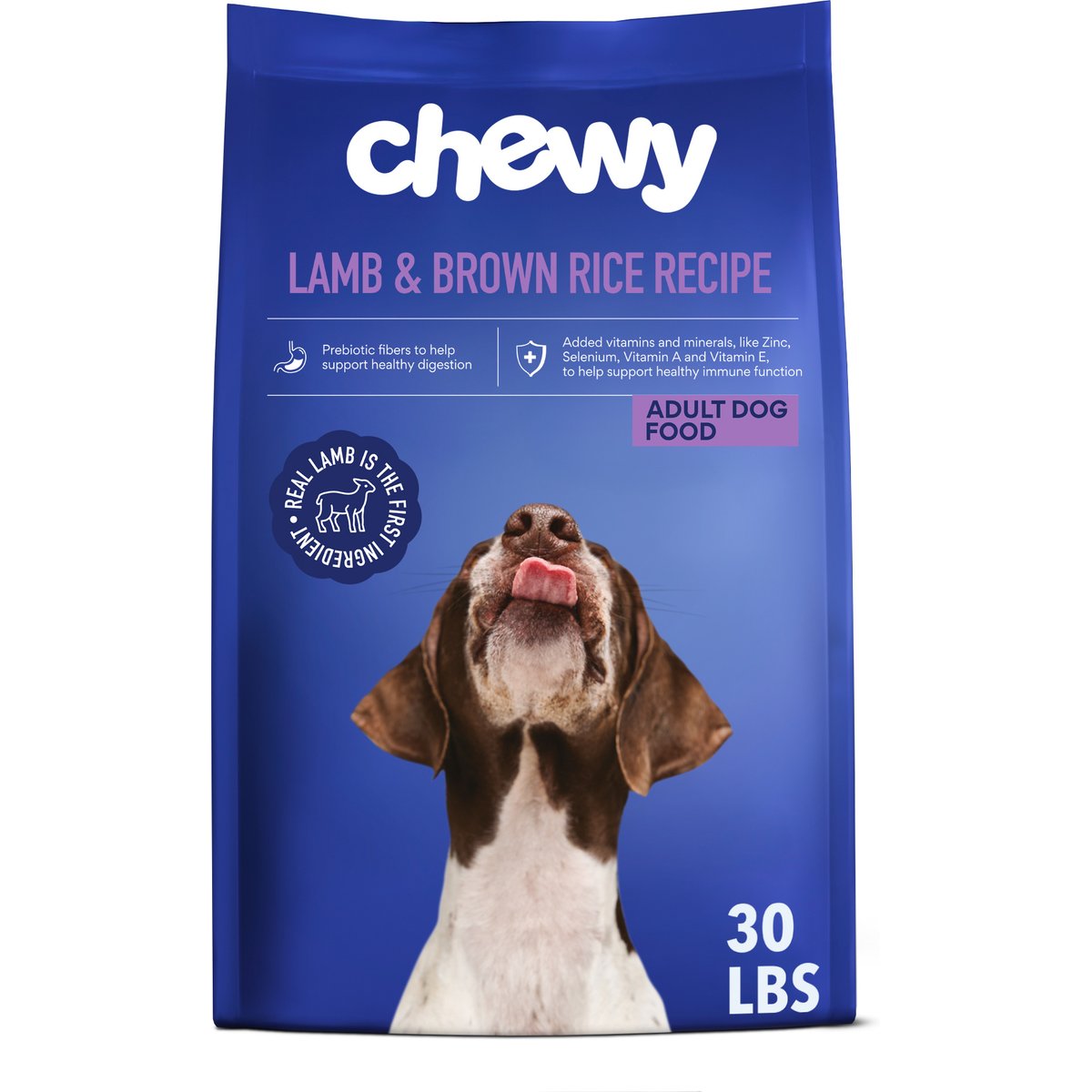 Chewy Made Digestive Health Lamb & Brown Rice Recipe Dry Adult Dog Food, 30-lb bag