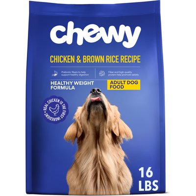 Chewy Made Chewy Made Digestive Health Healthy Weight Formula Chicken & Brown Rice Recipe Dry Adult Dog Food, 16-lb bag