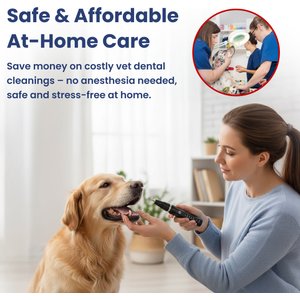 PawsPik Ultrasonic Teeth Cleaner Dog Dental Kit, Black