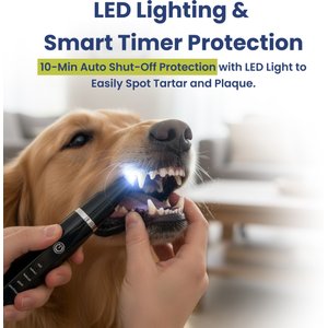 PawsPik Ultrasonic Teeth Cleaner Dog Dental Kit, Black