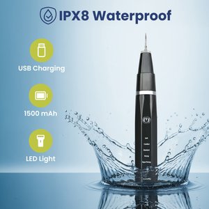 PawsPik Ultrasonic Teeth Cleaner Dog Dental Kit, Black