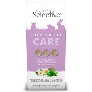 Science Selective Calm & Relax Care Supplement for Rabbits, Guinea Pigs & Chinchillas, 3.5-oz bag