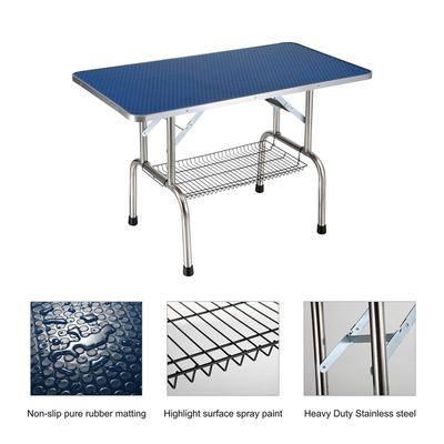 Show full view: Cesicia Folding Heavy Duty Stainless Steel Dog Pet Grooming Table, Blue, 35.4 x 23.6 x 30-in slide 5 of 7
