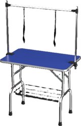 Cesicia Heavy Duty Dog & Cat Grooming Table with Adjustable Arm & Clamps, Blue, 46 x 24 x 30-in