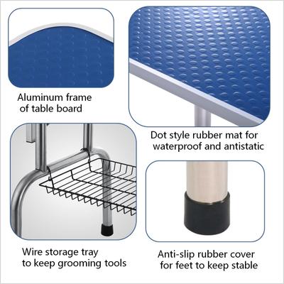 Show full view: Cesicia Folding Heavy Duty Stainless Steel Dog Pet Grooming Table, Blue, 35.4 x 23.6 x 30-in slide 2 of 7