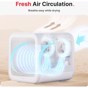 Pet Marvel H4 High-Velocity & Quiet Small Dog & Cat Hair Grooming Dryer Box, White, 68-L