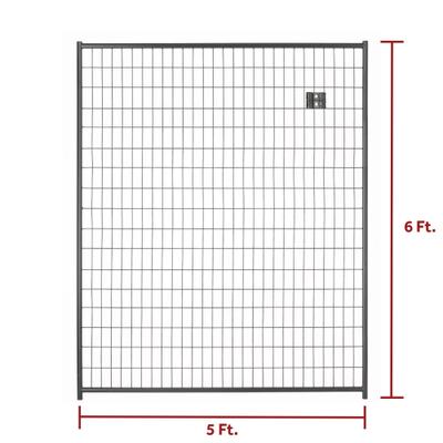 Show full view: Lucky Dog Black Welded Wire Panel Dog Kennel Accessory, Black, 6 x 5-ft slide 3 of 10