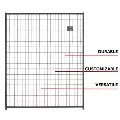Show full view: Lucky Dog Black Welded Wire Panel Dog Kennel Accessory, Black, 6 x 5-ft slide 2 of 10