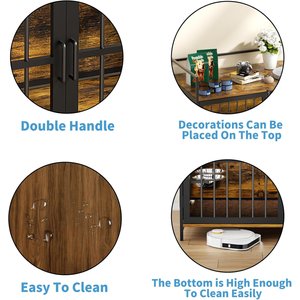 LovMor Heavy Duty Indoor Dog Crate with Feeder, 41 inch