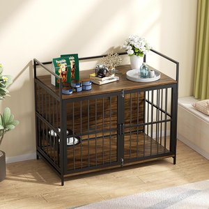 LovMor Heavy Duty Indoor Dog Crate with Feeder, 41 inch