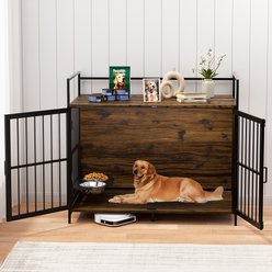 LovMor Heavy Duty Indoor Dog Crate with Feeder, 48 inch
