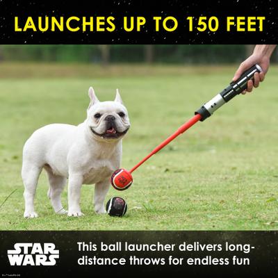 Show full view: Fetch For Pets Darth Vader Lightsaber Ball Launcher Dog Toy with 2 Tennis Balls slide 8 of 8