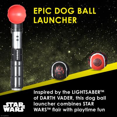 Show full view: Fetch For Pets Darth Vader Lightsaber Ball Launcher Dog Toy with 2 Tennis Balls slide 5 of 8