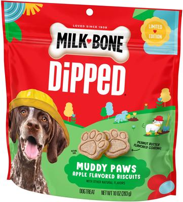 Show full view: Milk-Bone Muddy Paws Dipped Apple Flavored Biscuit Dog Treats, 10-oz bag slide 6 of 9