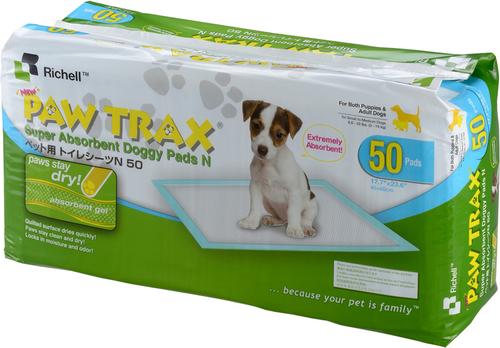 Show full view: Richell Paw Trax Doggy Pads, 50 count slide 7 of 9