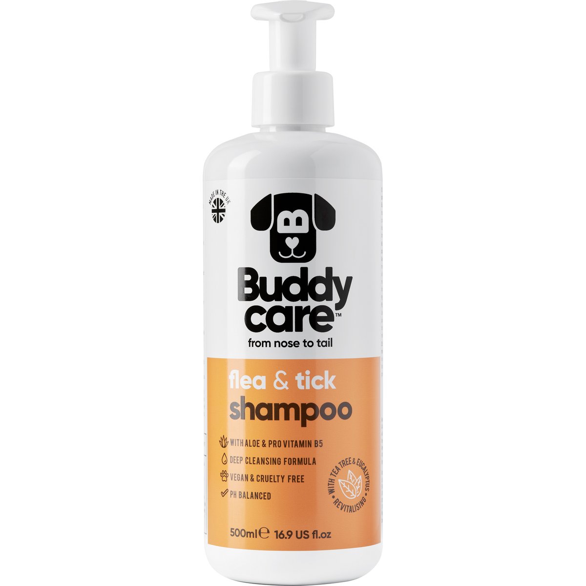 Buddycare Flea & Tick Dog Shampoo, 16.9-fl oz bottle