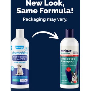 Vetnique Labs Dermabliss Medicated Anti-Bacterial & Anti-Fungal Chlorhexidine Infection Cat & Dog Shampoo, 16-fl oz bottle