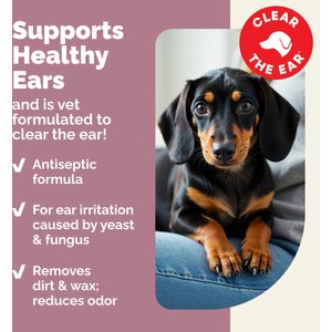 Vetnique Labs OticBliss Advanced Vet Strength Anti-Bacterial & Anti-Fungal Dog & Cat Ear Flush Cleaner for Ear Infections, 12-oz bottle