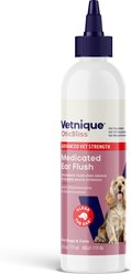 Vetnique Labs OticBliss Advanced Vet Strength Anti-Bacterial & Anti-Fungal Dog & Cat Ear Flush Cleaner for Ear Infections, 6-oz bottle