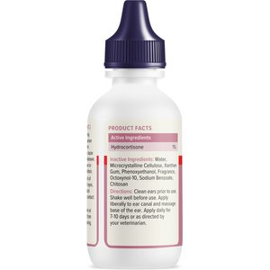 Vetnique Labs Oticbliss Medicated Hydrocortisone Ear Drops for Ear Infections for Dogs & Cats, 1.8-fl oz bottle