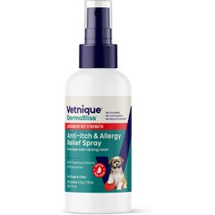 Vetnique Labs Dermabliss Anti-Itch & Allergy Relief Hydrocortisone Fragrance-Free Dog & Cat Skin Spray, 4-fl oz bottle