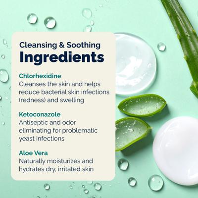 Show full view: Vetnique Labs Dermabliss Medicated Anti-Bacterial & Anti-Fungal Chlorhexidine Skin Infection Cat & Dog Wipes, 50 count slide 6 of 12