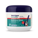 Vetnique Labs Dermabliss Medicated Anti-Bacterial & Anti-Fungal Chlorhexidine Skin Infection Cat & Dog Wipes, 50 count