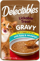 Hartz Delectables Gravy Tuna & Whitefish Lickable Cat Treats, 1.4-oz pouch, 1 count