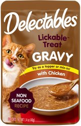 Hartz Delectables Gravy Non Seafood Chicken Lickable Cat Treats, 1.4-oz pouch, 1 count