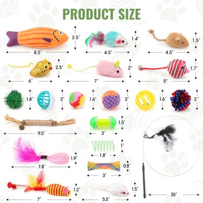Show full view: Fashion's Talk 20 Piece Variety Pack Cat Toys slide 6 of 9