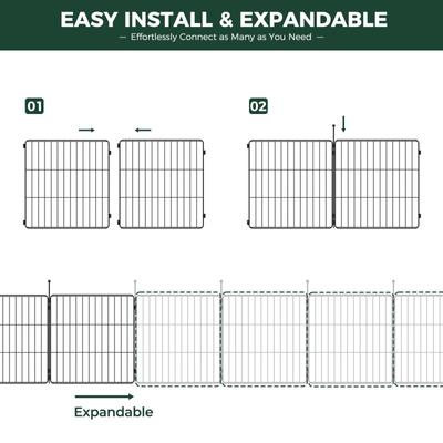Show full view: FXW Minipaws Expandable Indoor & Outdoor Dog Playpen, Black, 32-in, 16-panel slide 5 of 9
