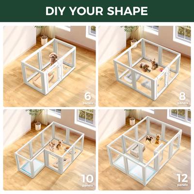 Show full view: FXW AuraSpace Indoor Dog Playpen, White, 24-in, 8-panel slide 5 of 7