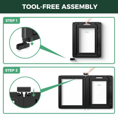Show full view: FXW AuraSpace Indoor Dog Playpen, Black, 30-in, 6-panel slide 3 of 7