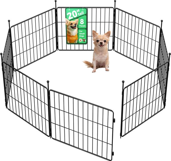 Show full view: FXW Minipaws Expandable Indoor & Outdoor Dog Playpen, Black, 20-in, 8-panel slide 1 of 10