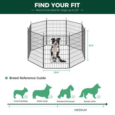 Show full view: FXW Minipaws Expandable Indoor & Outdoor Dog Playpen, Black, 32-in, 16-panel slide 6 of 9