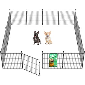 FXW Minipaws Expandable Indoor & Outdoor Dog Playpen, Black, 24-in, 16-panel
