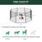 Show in main carousel: FXW Minipaws Expandable Indoor & Outdoor Dog Playpen, Black, 24-in, 8-panel slide 6 of 9
