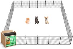 FXW Minipaws Expandable Indoor & Outdoor Dog Playpen, Black, 24-in, 24-panel