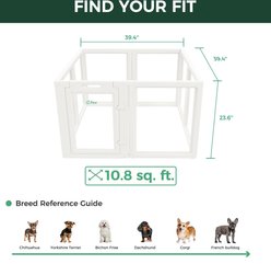 FXW AuraSpace Indoor Dog Playpen, White, 24-in, 8-panel slide 2 of 6