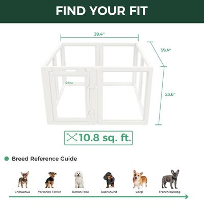 Show full view: FXW AuraSpace Indoor Dog Playpen, White, 24-in, 8-panel slide 6 of 7