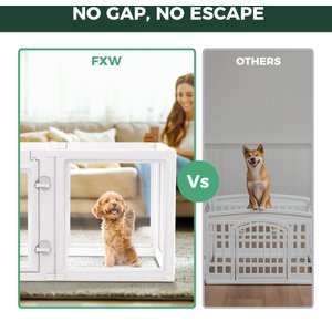 FXW AuraSpace Indoor Dog Playpen, White, 24-in, 8-panel