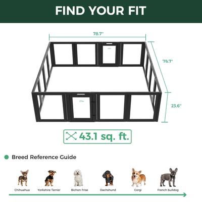Show full view: FXW AuraSpace Indoor Dog Playpen, Black, 24-in, 16-panel slide 6 of 7
