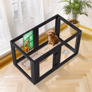 Frisco 4-Panel Dog Exercise Playpen with Door, 24-in
