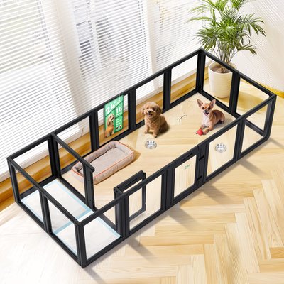 FXW FXW AuraSpace Indoor Dog Playpen, Black, 24-in, 16-panel